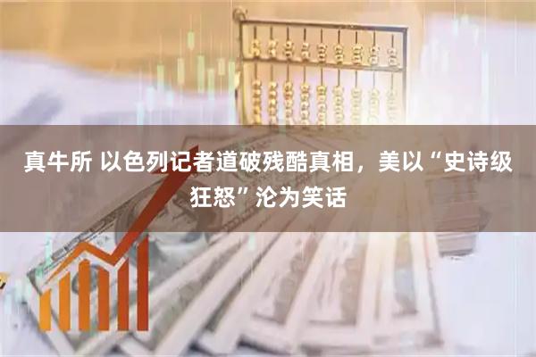 真牛所 以色列记者道破残酷真相，美以“史诗级狂怒”沦为笑话