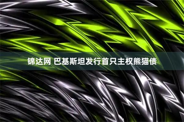 锦达网 巴基斯坦发行首只主权熊猫债