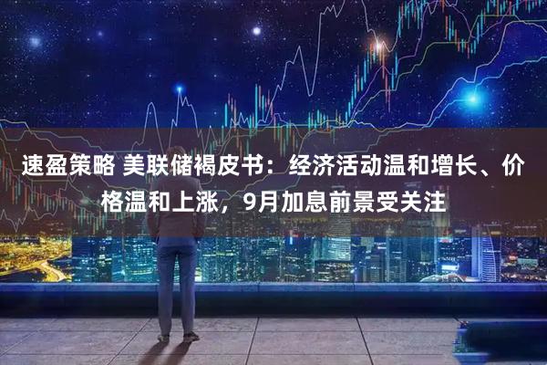 速盈策略 美联储褐皮书:经济活动温和增长、价格温和上涨,9月加息前景受关注