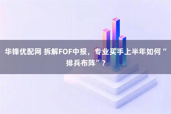 华锋优配网 拆解FOF中报,专业买手上半年如何“排兵布阵”?